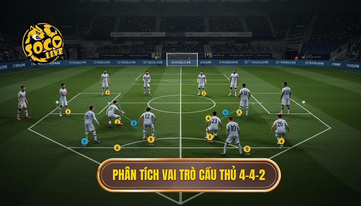 Phần 2_ Phân Tích Vai Trò Cầu Thủ Trong Chiến thuật 4-4-2 kim cương